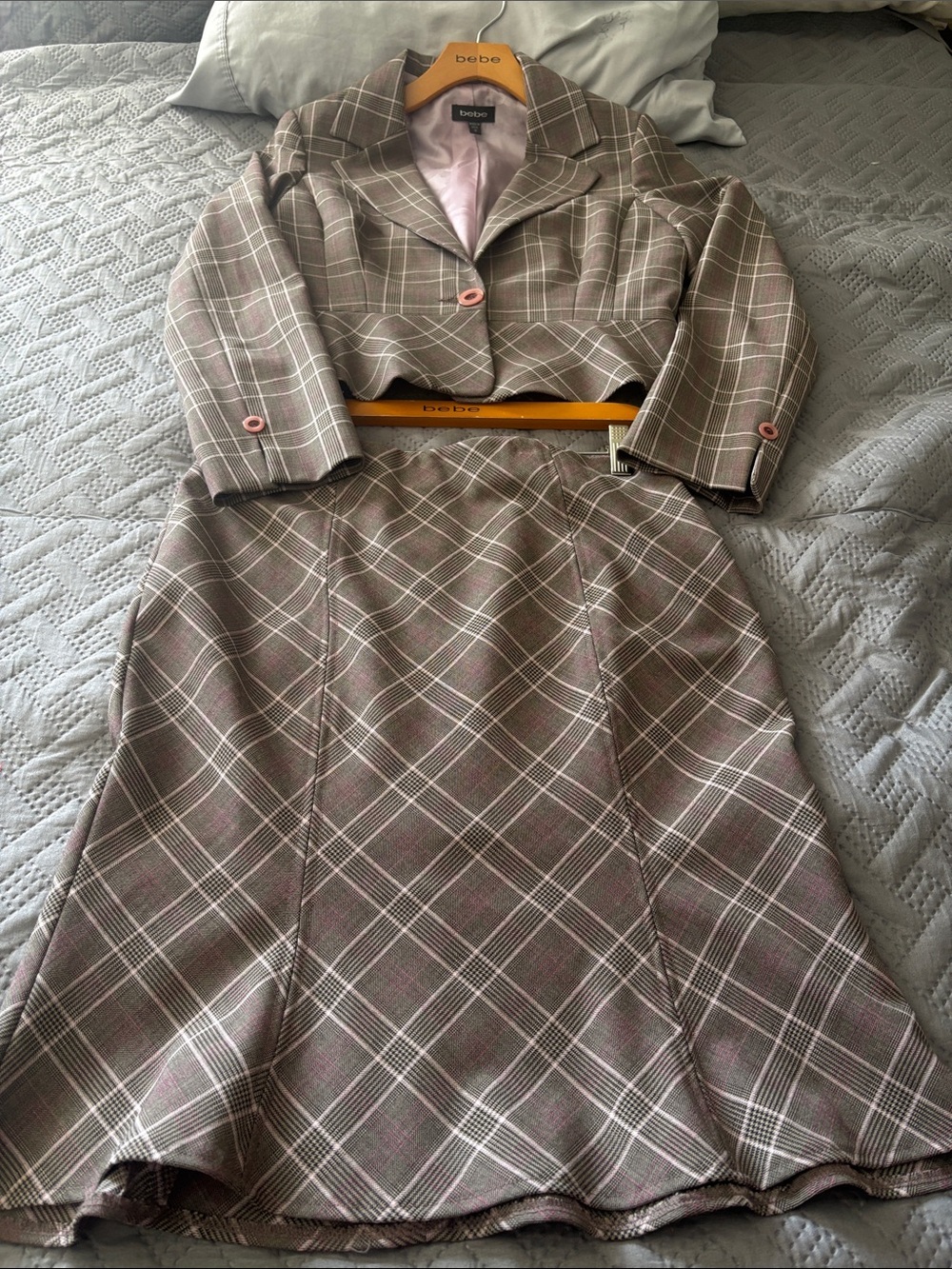 Y2K bebe 3 piece Suit Set Brown & Pink Size 10 NWT